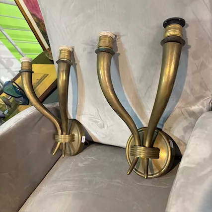 Antica coppia di applique Giò Ponti in Bronzo