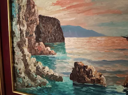 Quadro dipinto olio su cartone (C. Piccolli), ottime condizioni - Foto 3