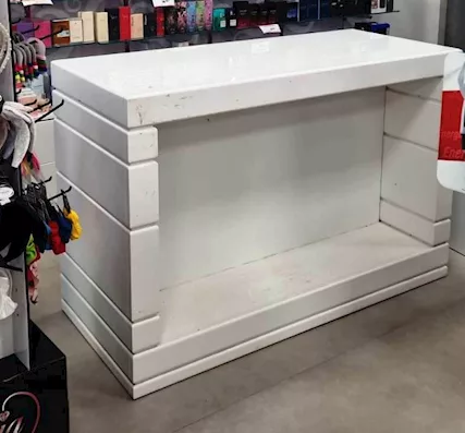 Banco Bianco e Top in Vetro 45416