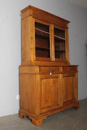 Antica credenza doppio corpo Toscana pioppo massello - Foto 3