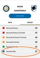 Biglietto Inter Sampdoria Prezzo Originale
