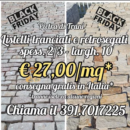 Listelli Tranciati e Retrosegati - Pietra di Trani