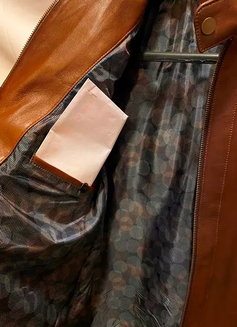 Foto 5 Giubbotto in pelle - uomo, color marrone tabacco, taglia l