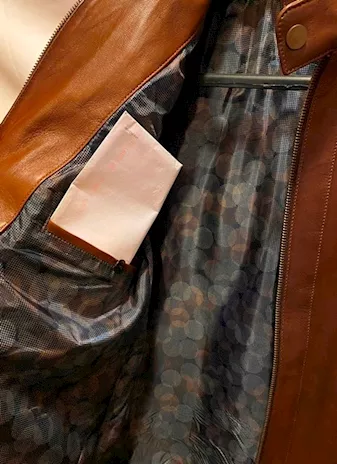 Giubbotto in pelle - uomo, color marrone tabacco, taglia l - Foto 5