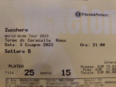 Concerto Zucchero Caracalla 03/06