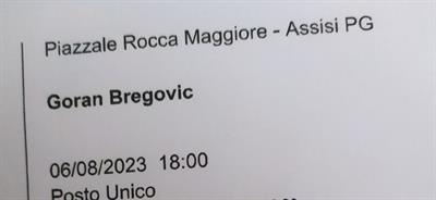Goran Bregovic assisi 6 agosto