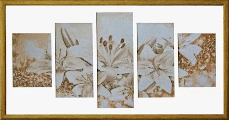 Quadro in diamond painting 5D dal titolo Il giglio dorato