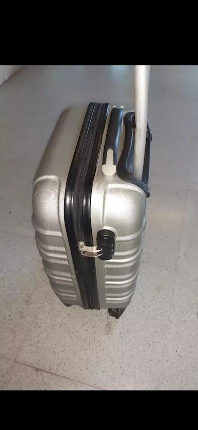 Black white Trolley Valigia 45 Li 2 ruote
