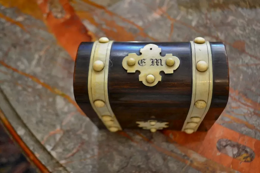 Cofanetto porta profumi XX secolo, in legno - Foto 7