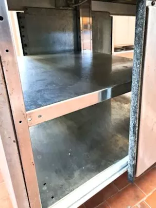 Tavolo inox armadiato a isola usato - Foto 3