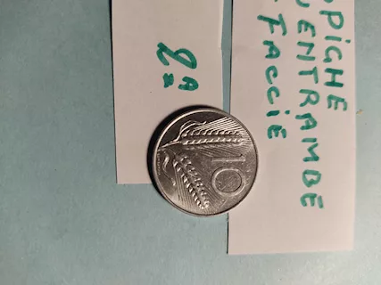 10 £ Italiane con Spighe su ENTRAMBE le Faccie