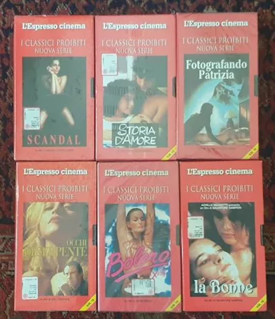 Lotto 6 VHS L'Espresso cinema I classici proibiti