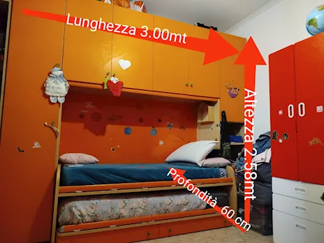 Regalo doppia cameretta a ponte 4 letti