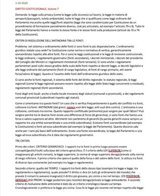 Appunti di Giurisprudenza di diritto costituzionale