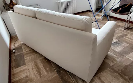 Divano letto, color bianco crema - Anteprima 3
