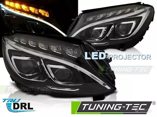 Coppia fari Mercedes W205 Full LED DRL Classe C - Anteprima 1