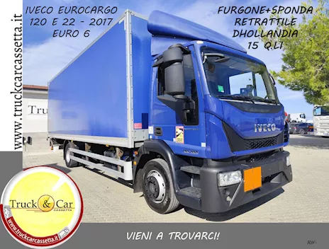 Iveco Eurocargo 120E22 - 2017 - furgone + sponda caricatrice - Euro 6