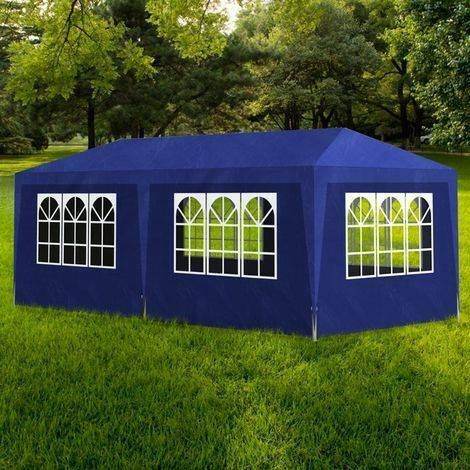 Gazebo da Esterno Tenda per Feste 3 x 6 Pannelli, colore blu