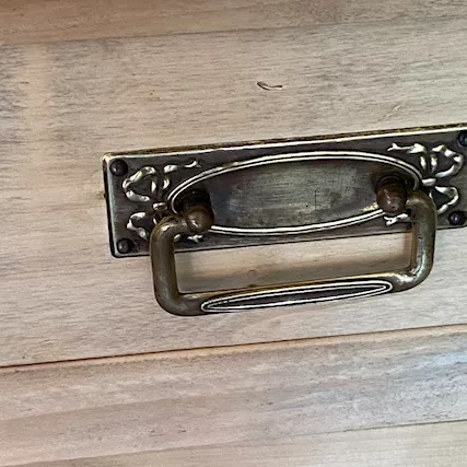 Antica Credenza Liberty Grezza al Naturale, in legno massello - Foto 4