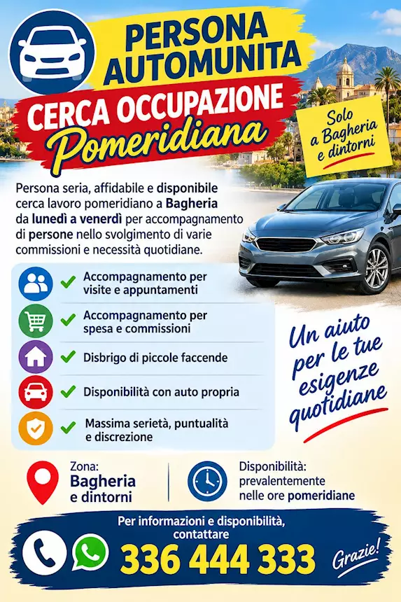 Ricerca occupazione Bagheria (Pa)