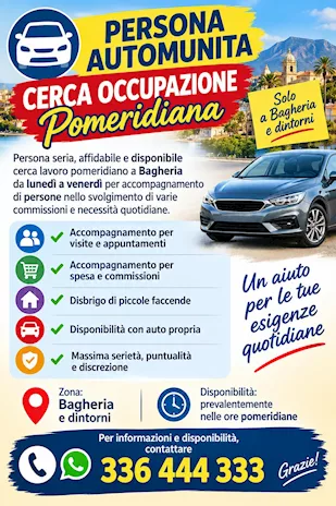 Ricerca occupazione Bagheria (Pa)