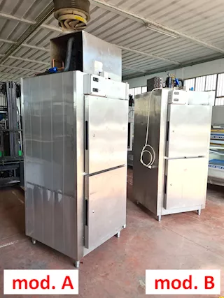 2 cellette inox adatte per prodotti ittici usate