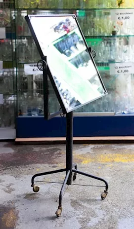 Specchio Inclinabile su Stativo con Ruote - 24414