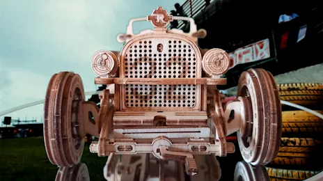 Grand Prix Car in legno, modello anno 1910, in 3D