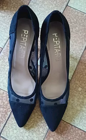 Décolleté nere eleganti con rete a pois, Pepitarei