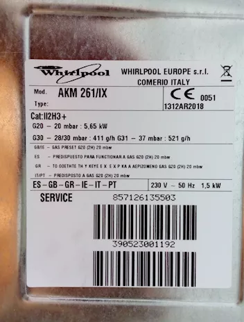 Piano cottura Whirlpool 3 fuochi gas + 1 piastra elettrica - Foto 4