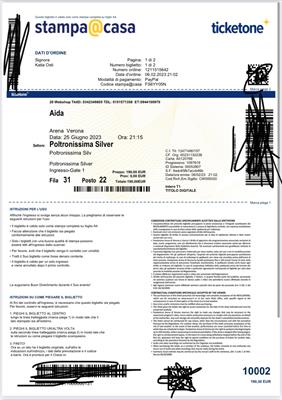 Aida all'Arena di Verona - 25 giugno