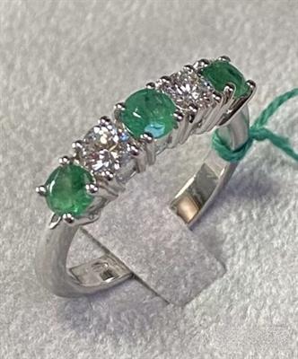 FEDINA IN ORO 18kt. CON DIAMANTI E SMERALDI