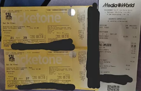Due biglietti concerto Sal Da Vinci