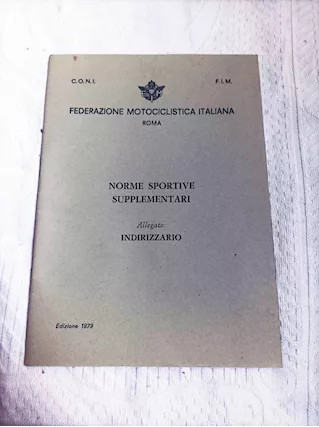 Libretto 1979 Federazione Motociclistica