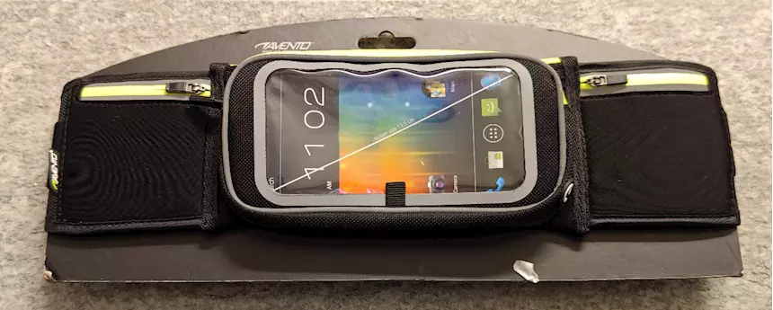 Cintura da corsa Avento con finestra touch screen
