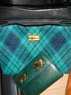 Borsa + Borsellino Furla pelle e panno verde