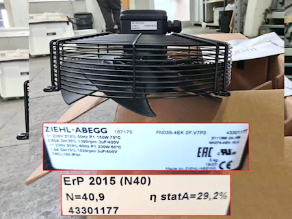 Ventilatori aspiranti ZIEHL-ABEGG nuovi - prodotti per frigo