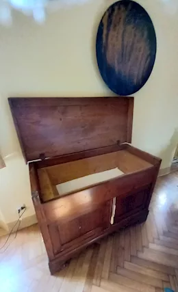 Credenza madia antica in rovere massello, sec XIX