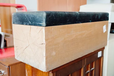 Baule da Cassapanca con Cuscino Nero - 24828, in legno - Anteprima 2