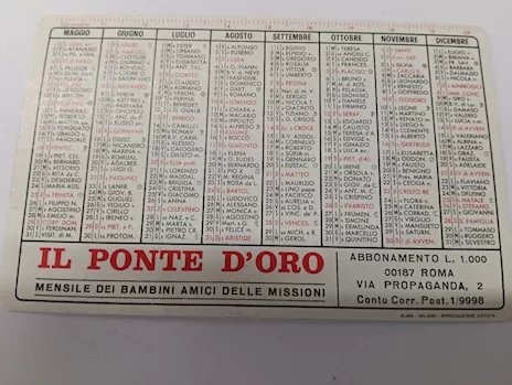 Calendario da portafoglio del 1975, ottime condizioni - Foto 5