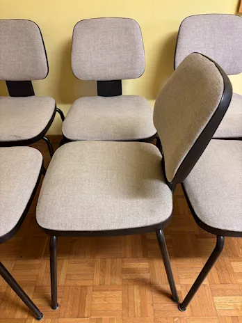 Set di sei sedie da ufficio senza rotelle, ottimo stato - Foto 5