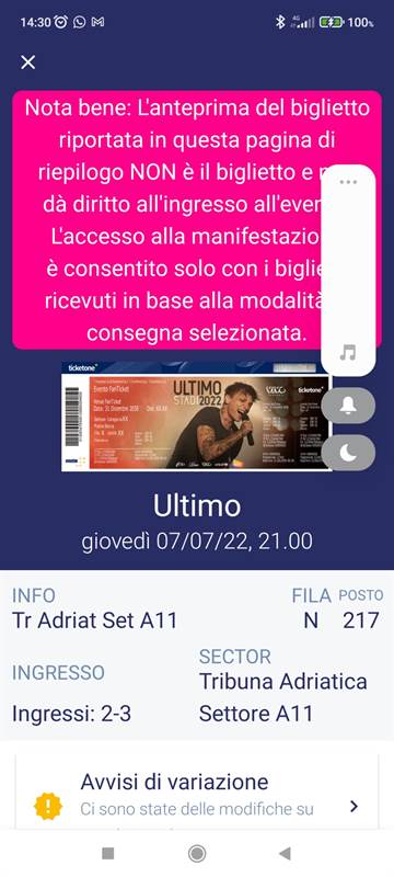 Biglietti Ultimo