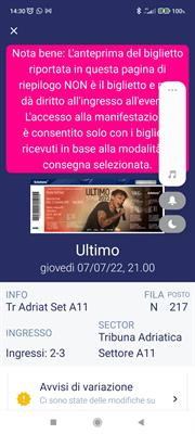 Biglietti Ultimo