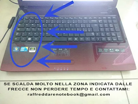 Notebook che scalda molto sulla parte sinistra
