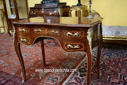 Scrittoio da centro in stile Luigi XV Bureau cm. 100