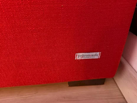 Divano 3 posti rosso 220 cm Poltrone e Sofà, colore rosso vivo - Anteprima 2