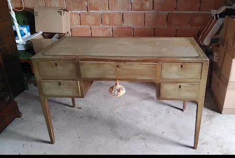 Scrittoio antico stile veneziano secolo XX dipinto a mano