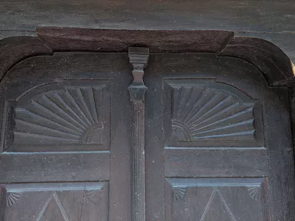Portone in legno doppio, antico, in buone condizioni - Foto 6