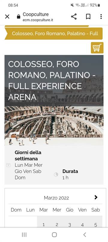 Biglietti Colosseo e Arena, Fori Romani e Palatino