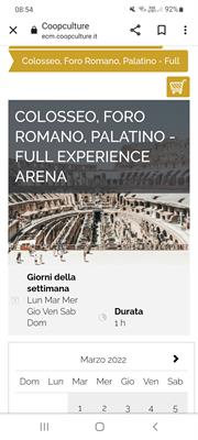 Biglietti Colosseo e Arena, Fori Romani e Palatino